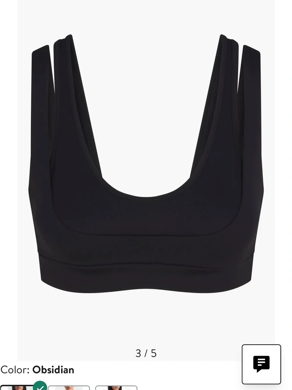 NikeSKIMS Double Strap Scoop Bra - Obsidian